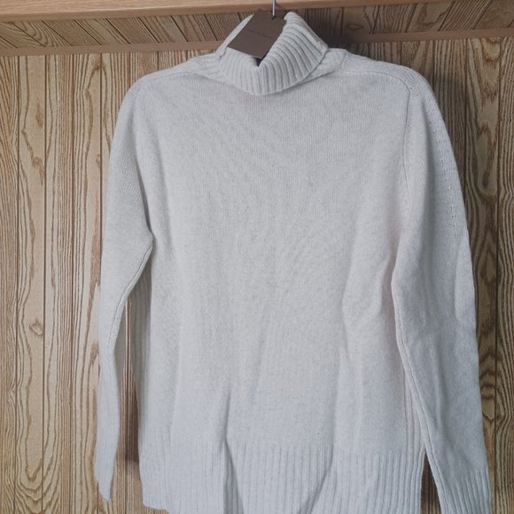 Funnel Neck Yak Wool Sweater (Ivory/Cream) - Nap Loungewear - Picture 3 of 5